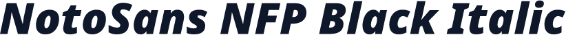 NotoSans NFP Black Italic