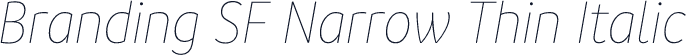 Branding SF Narrow Thin Italic