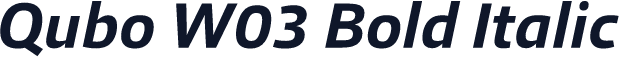 Qubo W03 Bold Italic
