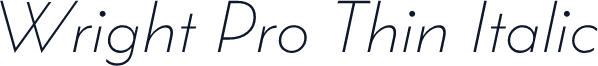 Wright Pro Thin Italic