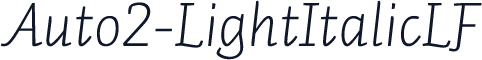 Auto2-LightItalicLF