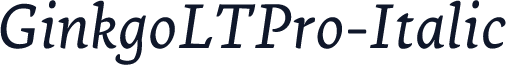 GinkgoLTPro-Italic