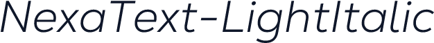 NexaText-LightItalic