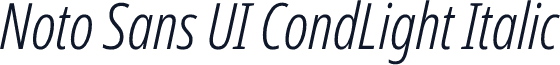 Noto Sans UI CondLight Italic