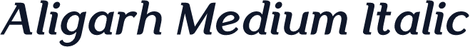 Aligarh Medium Italic
