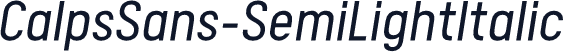 CalpsSans-SemiLightItalic