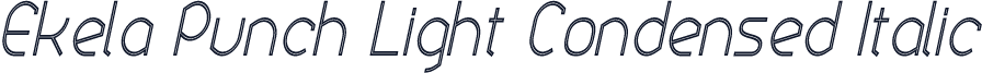 Ekela Punch Light Condensed Italic