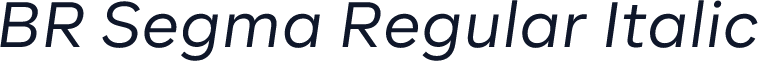 BR Segma Regular Italic