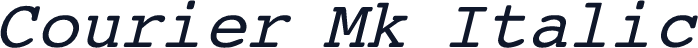 Courier Mk Italic