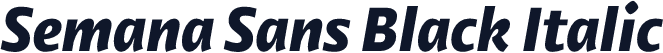 Semana Sans Black Italic