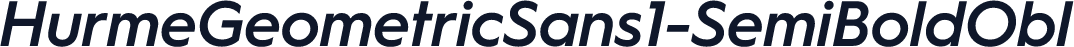 HurmeGeometricSans1-SemiBoldObl