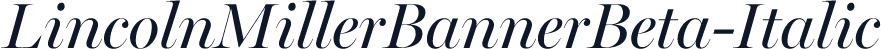 LincolnMillerBannerBeta-Italic