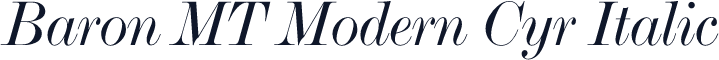 Baron MT Modern Cyr Italic
