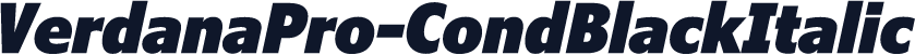 VerdanaPro-CondBlackItalic