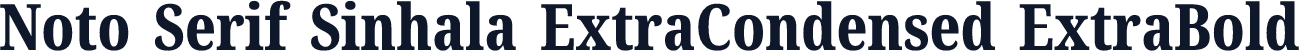 Noto Serif Sinhala ExtraCondensed ExtraBold