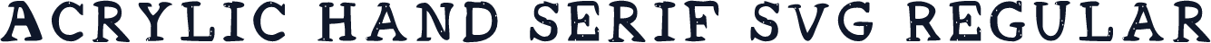 Acrylic Hand Serif SVG Regular