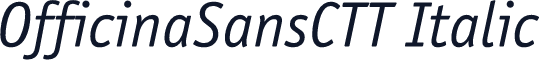 OfficinaSansCTT Italic