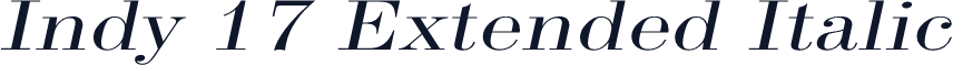 Indy 17 Extended Italic