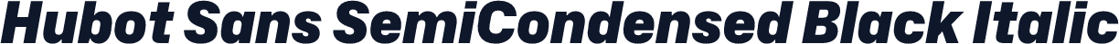 Hubot Sans SemiCondensed Black Italic