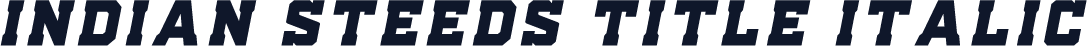 Indian Steeds Title Italic