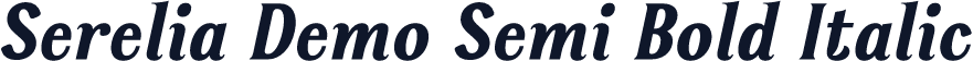 Serelia Demo Semi Bold Italic