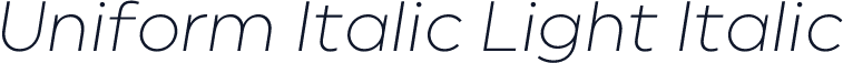 Uniform Italic Light Italic