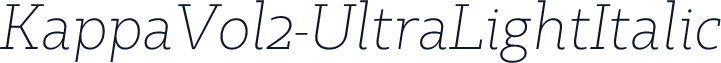 KappaVol2-UltraLightItalic