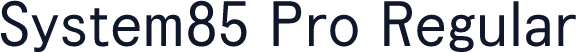 System85 Pro Regular