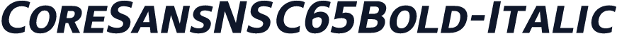 CoreSansNSC65Bold-Italic