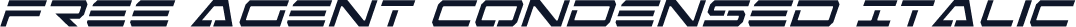 Free Agent Condensed Italic