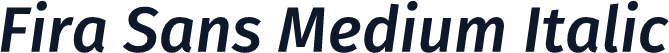 Fira Sans Medium Italic