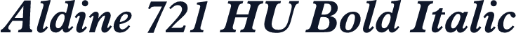 Aldine 721 HU Bold Italic