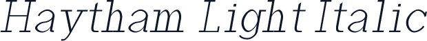 Haytham Light Italic
