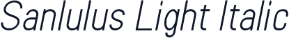 Sanlulus Light Italic