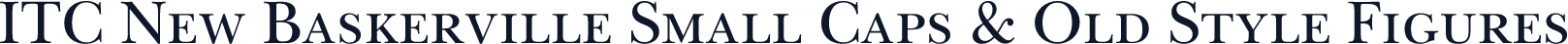 ITC New Baskerville Small Caps & Old Style Figures