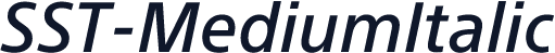 SST-MediumItalic