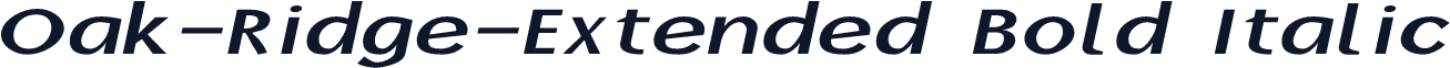 Oak-Ridge-Extended Bold Italic