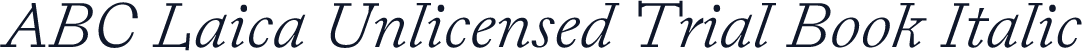ABC Laica Unlicensed Trial Book Italic