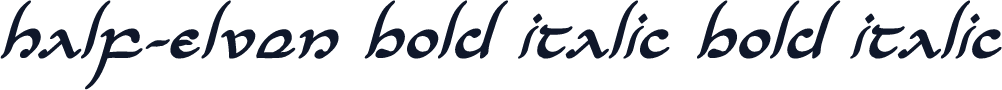 Half-Elven Bold Italic Bold Italic