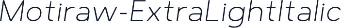 Motiraw-ExtraLightItalic