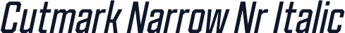 Cutmark Narrow Nr Italic