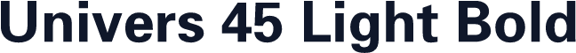 Univers 45 Light Bold