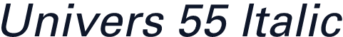 Univers 55 Italic