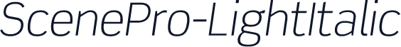 ScenePro-LightItalic