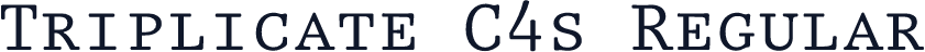 Triplicate C4s Regular