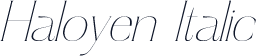 Haloyen Italic