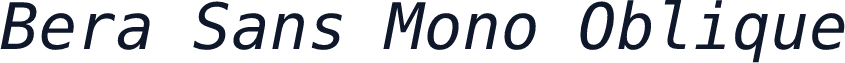 Bera Sans Mono Oblique