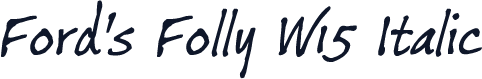 Ford's Folly W15 Italic