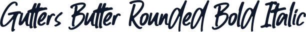 Gutters Butter Rounded Bold Italic