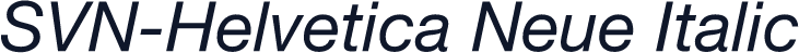 SVN-Helvetica Neue Italic